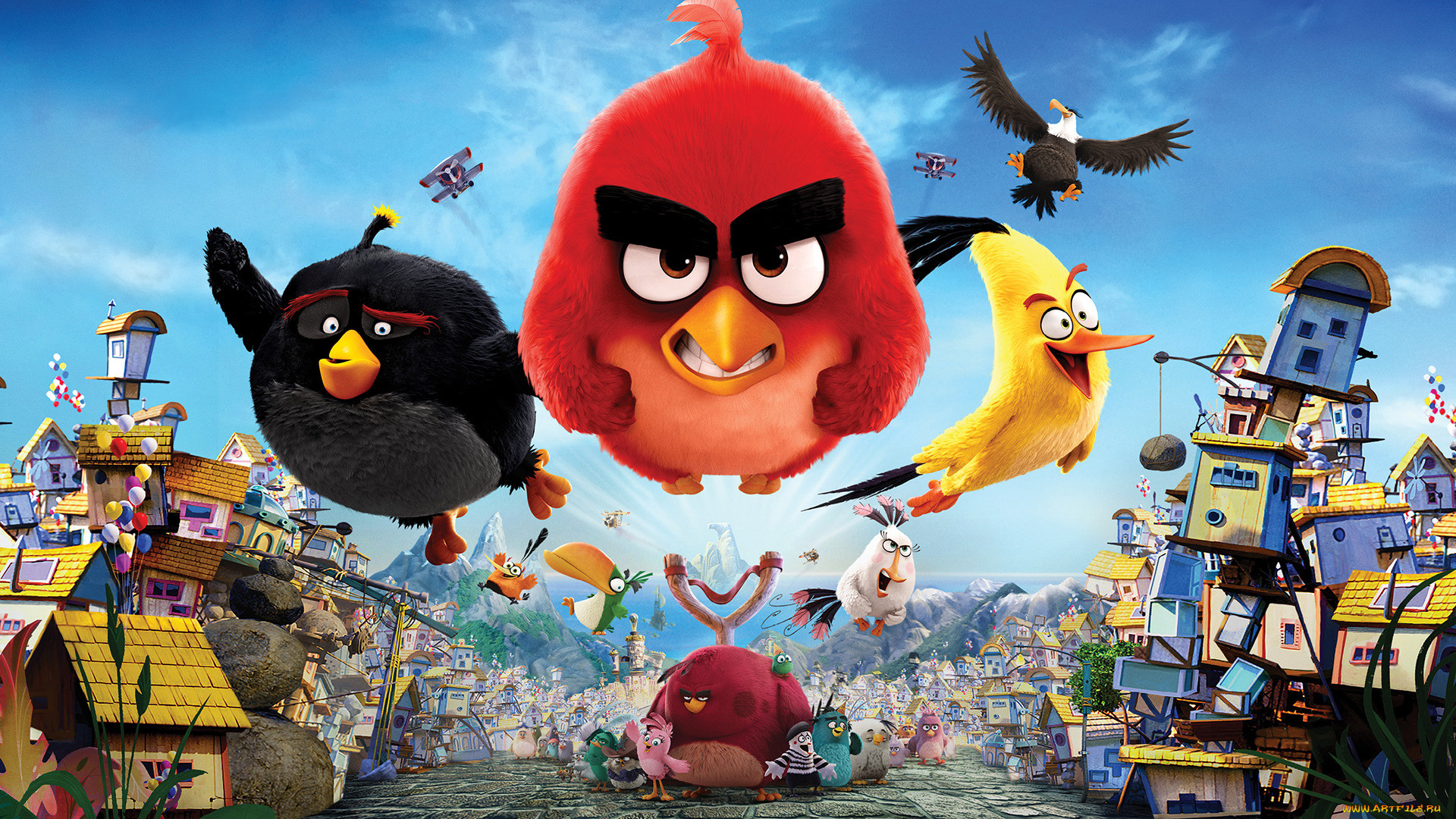 Обои Мультфильмы The Angry Birds Movie, обои для рабочего стола, фотографии  мультфильмы, the angry birds movie, персонажи Обои для рабочего стола,  скачать обои картинки заставки на рабочий стол.